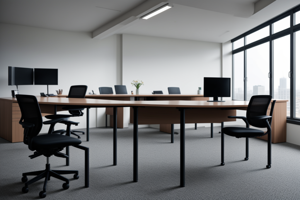 Premium commercial office furniture showroom featuring visitor chairs